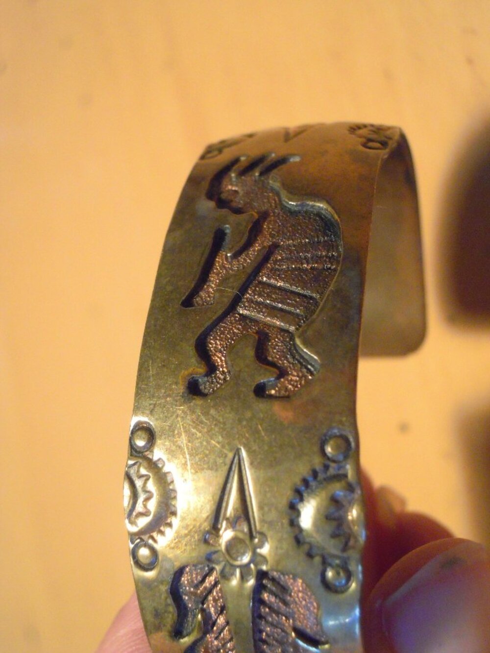 Vintage Cuff Bracelet Navajo Jefferson Lee Copper & 12K Gold Filled